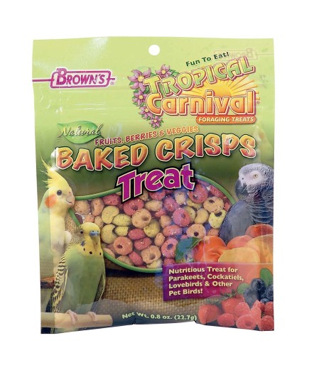 Brown`s Baked Fruit and Veggie Bites Parrot Treats